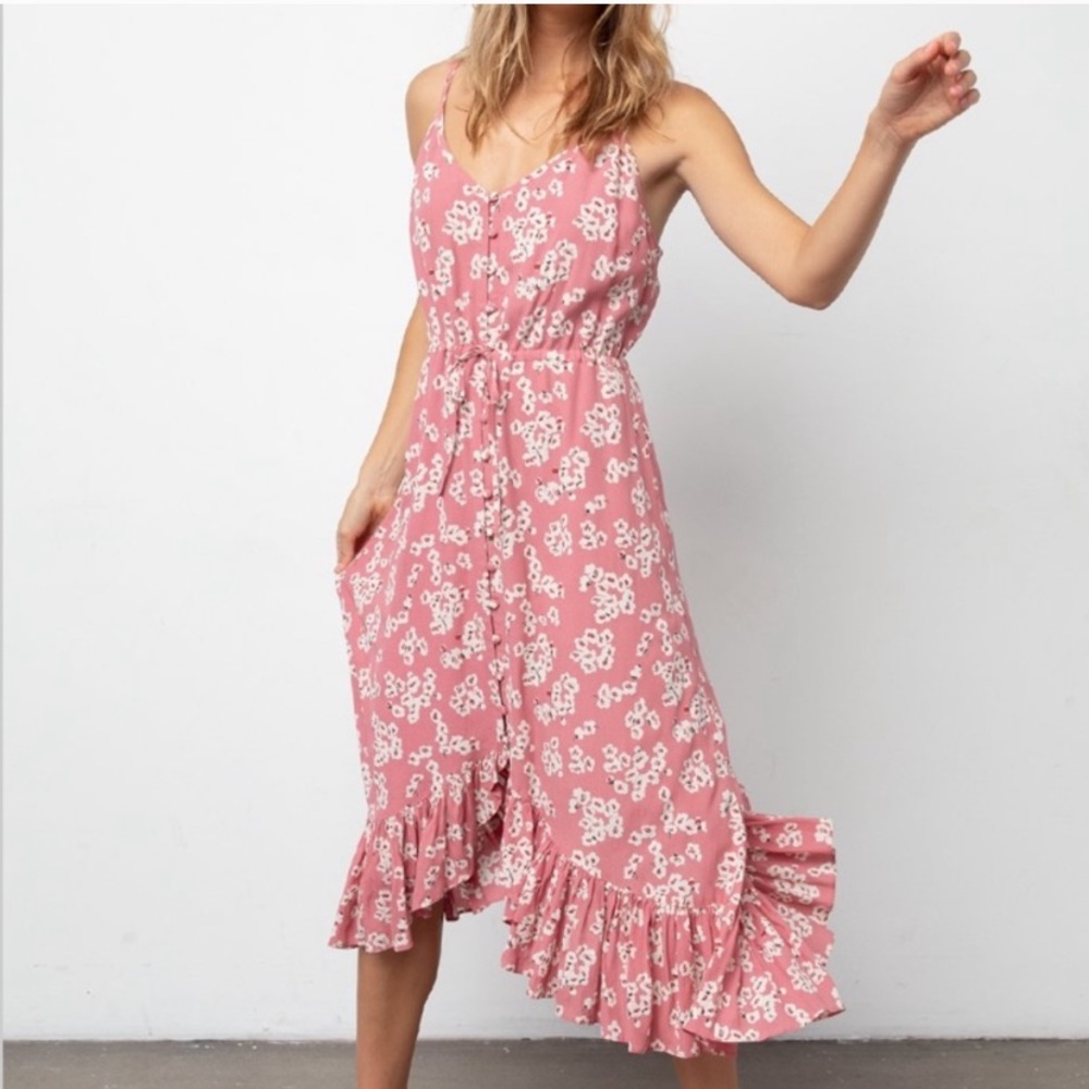 NWT Rails Frida Pink Floral Print Dress M